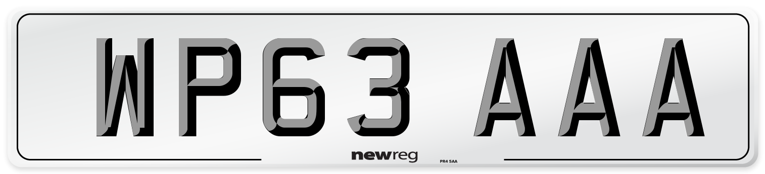 WP63 AAA Number Plate from New Reg